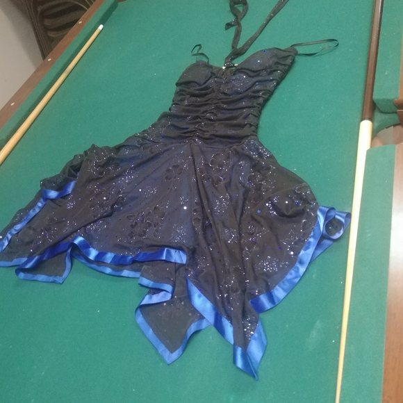 Deb Blue and Black Dress - Picture 1 of 2